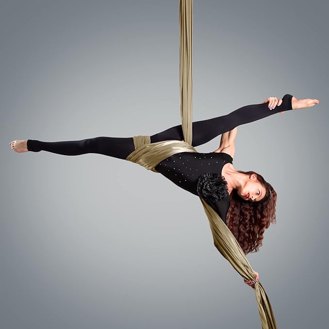 PRIOR FITNESS Aerial Silks Kit Colorful 9/15/20 Yards 40D Nylon Fabric Hammock Set With Hardware & Guide for All Levels Of Aerial Yoga Practice and Acrobatic Flying For Adults Aerial silk-GravixFit