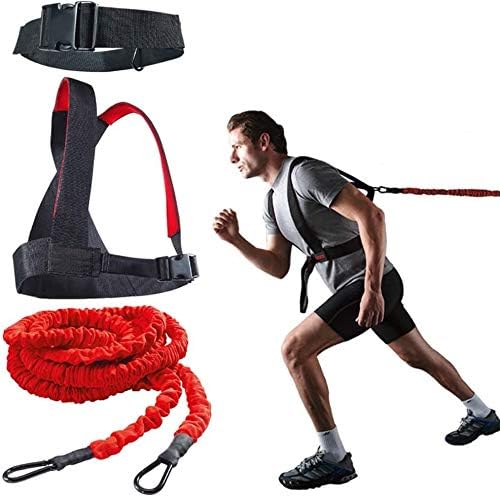 YNXing Dynamic Resistance Trainer for Resistance Training to Improve Strength, Power, and Agility 5m/2m Elastic Cord Set-GravixFit