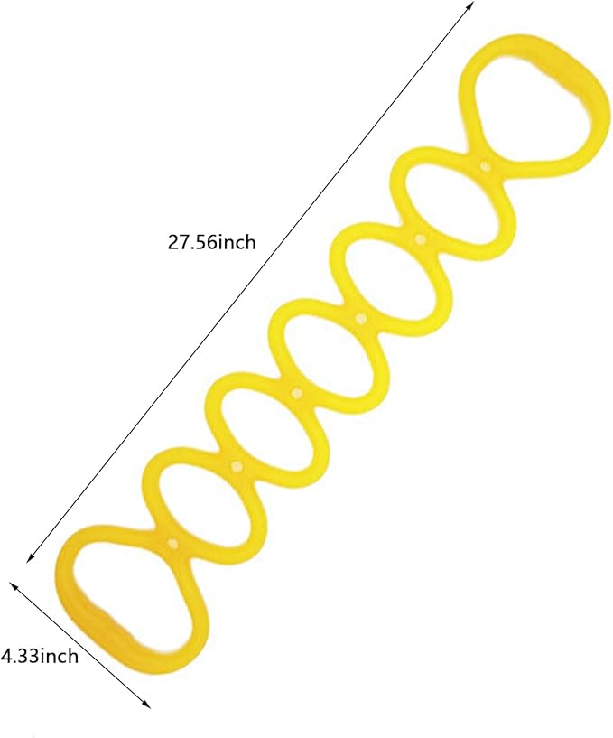 7 Ring Stretch Resistance Exercise Band, BetterJonny Workout Bands Yoga Stretching，Foot, Leg and Arm Exerciser for Home or Fitness Center Workout Walking Exercise-GravixFit