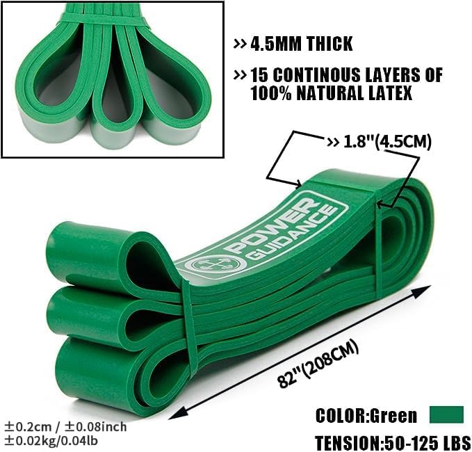 POWER GUIDANCE Pull Up Assist Bands - Stretch Resistance Band - Mobility Band - Powerlifting Bands - by Perfect for Body Stretching, Powerlifting, Resistance Training-GravixFit