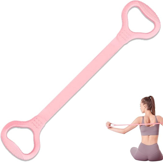 LEZER Figure 8 Resistance Band, Fitness Elastic Rope, Execrise Workout for Arm, Back, Chest and Shoulder, Yoga, Pilates, Stretching, Physical Therapy Equipment-GravixFit