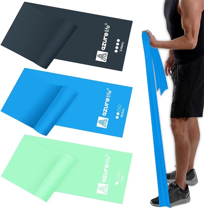 Resistance Bands,Professional Long Non-Latex Elastic Stretch Bands,Exercise Bands for Physical Therapy, Yoga, Pilates, Rehab, at-Home or The Gym Workouts, Strength Training-GravixFit