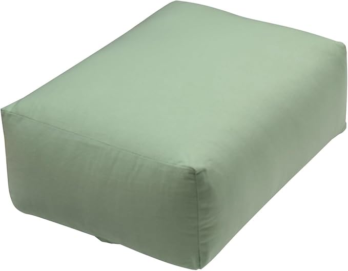 Rectangular Yoga Bolster Pillow, 18" x 12" x 6", Pink Cotton-GravixFit