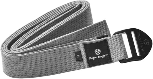 Hugger Mugger Cinch Cotton Yoga Strap - Super Strong Cotton, Quiet Cinch-Style Buckle, Long Length Great for Taller People-GravixFit