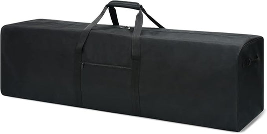 52 Inch Large Duffle Bag for Travel Camping Sport Equipment Storage Bag with 2-way Lockable Zippers (Black)-GravixFit