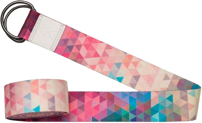 yogadesignlab YOGA DESIGN LAB | The Yoga Strap | Luxurious, Extra Long, Super Soft, Eco Printed | Studio Quality, Adjustable | Safely Stretch Further and Hold Longer | 8 ft Long-GravixFit