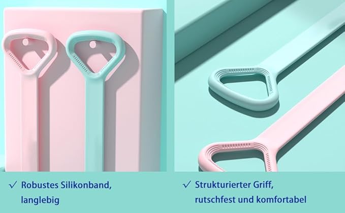 Figure 8 Resistance Band, Arm Back Shoulder Exercise Elastic Rope Stretch Fitness Band, Foot, Leg, Hand Stretcher, Arm Exerciser for Yoga Pilates Stretching Physical Therapy, Home Gym Workout（ Pink-GravixFit