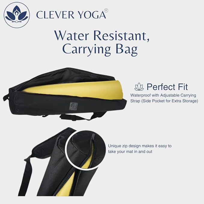 Clever Yoga Liquid Balance Thick Yoga Mat - Pro Exercise Yoga Mat with Non-Slip Surface for Home Gym, Earth-Friendly & Recyclable Pilates and Workout Pad Women & Men, 4.5 mm-GravixFit