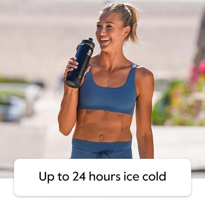 Takeya Actives Water Bottle with Spout Lid - Bottle with Double Stainless Steel Insulation - Dishwasher Safe & BPA-Free - Bottle with Spout Lid & Removable Bumper - 32 oz, Cucumber-GravixFit