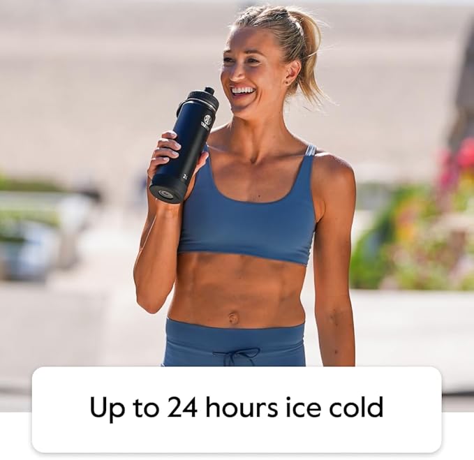 Takeya Actives Water Bottle with Spout Lid - Bottle with Double Stainless Steel Insulation - Dishwasher Safe & BPA-Free - Bottle with Spout Lid & Removable Bumper - 40 oz, Cucumber-GravixFit