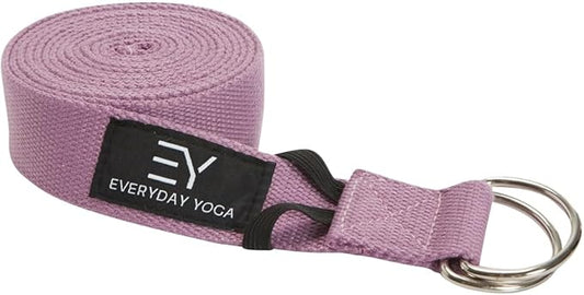 Everyday Yoga Super Strong Strap with Metal D-ring Buckle - Improve Flexibility, Stretching, and Physical Therapy Fitness.-GravixFit