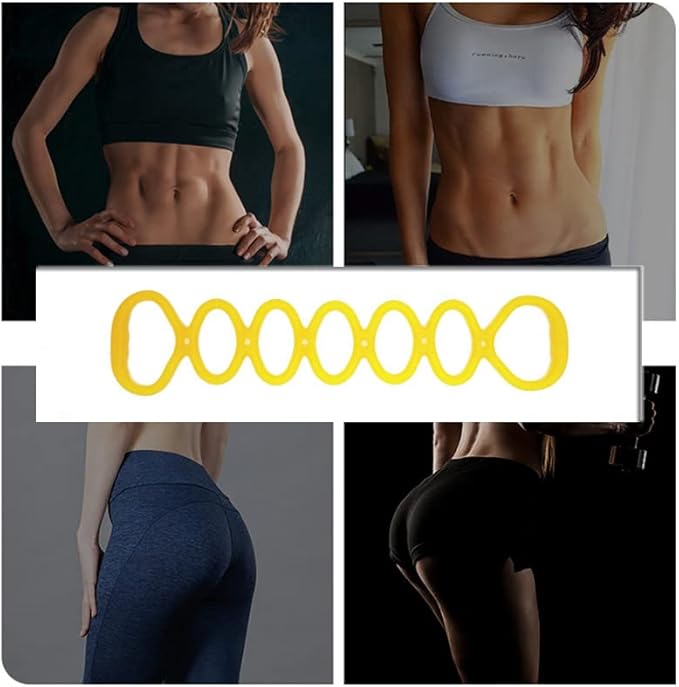 7 Ring Stretch Resistance Exercise Band, BetterJonny Workout Bands Yoga Stretching，Foot, Leg and Arm Exerciser for Home or Fitness Center Workout Walking Exercise-GravixFit