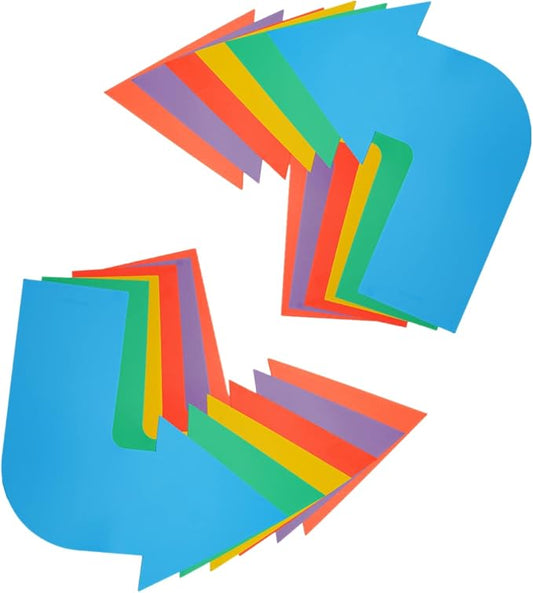 12pcs Colorful Star Arrow Spot Marker Non-Slip Directional Carpet Marker for Training Agility, Kids Classroom Activity, Gym, Sport, Home (Turn Arrow)-GravixFit