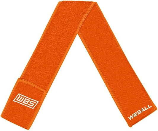 Streamer Football Towel, Sports Towel with Hook and Loop Fastener to Clean Football Visor and Gloves (Orange)-GravixFit