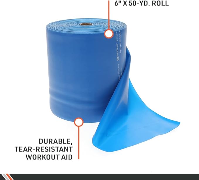 Body Sport Exercise Bands - Resistance Bands in 50 yard Rolls for Fitness, Stretching, or Physical Therapy-GravixFit