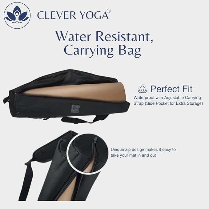 Clever Yoga Liquid Balance Thick Yoga Mat - Pro Exercise Yoga Mat with Non-Slip Surface for Home Gym, Earth-Friendly & Recyclable Pilates and Workout Pad Women & Men, 4.5 mm-GravixFit