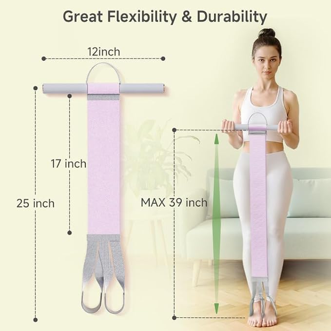 Fabric Resistance Band with Handles, 120lb Full-Body Excercise Band, Non-Slip Elastic Bands for Strength Muscle Training, Stretch Band Workout Equipment for Leg Arm Chest Core Wrist Ankle-GravixFit