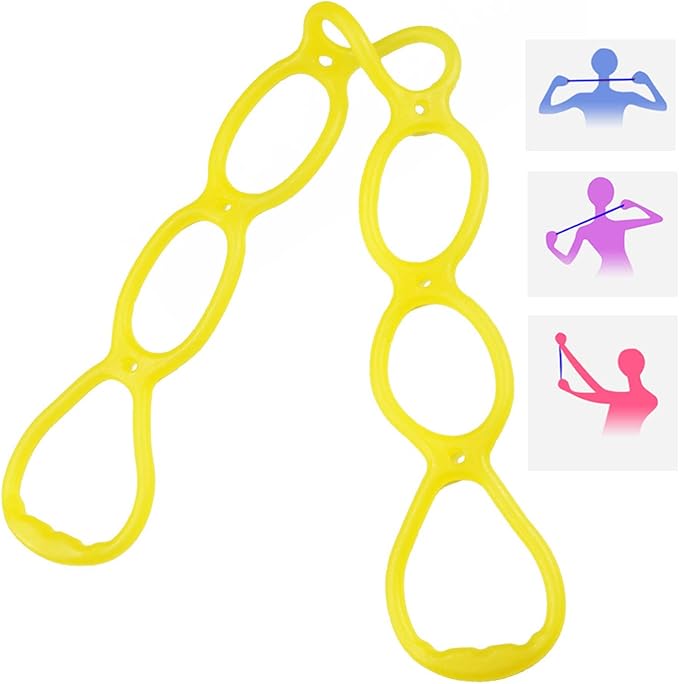 7 Ring Stretch Resistance Exercise Band, BetterJonny Workout Bands Yoga Stretching，Foot, Leg and Arm Exerciser for Home or Fitness Center Workout Walking Exercise-GravixFit