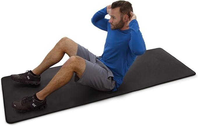 MICRODRY Deluxe Fitness Exercise Yoga Mat for Home & Gym, Extra Thick for High Impact Training, Multi Layered Skid Resistant Surface, Odor Neutralizing with Carrying Strap-GravixFit