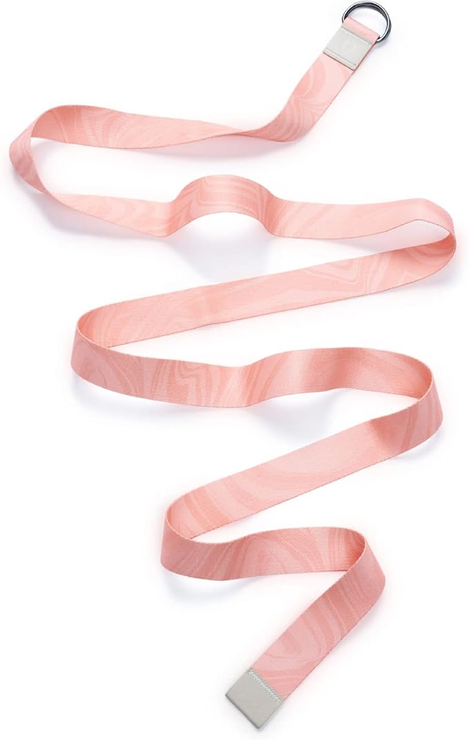 yogadesignlab YOGA DESIGN LAB | The Yoga Strap | Luxurious, Extra Long, Super Soft, Eco Printed | Studio Quality, Adjustable | Safely Stretch Further and Hold Longer | 8 ft Long-GravixFit