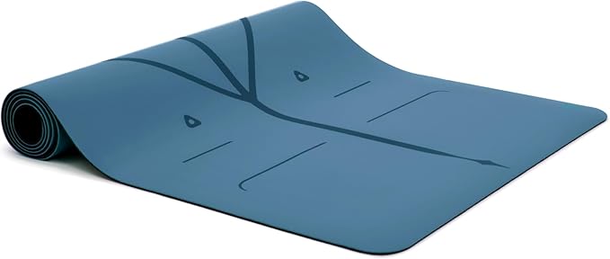 Liforme Original Yoga Mat – Free Yoga Bag Included - Patented Alignment System, Warrior-like Grip, Non-slip, Eco-friendly, sweat-resistant, long, wide, 4.2mm thick mat for comfort-GravixFit