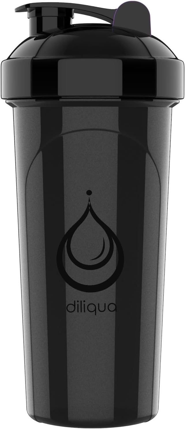 1 PACK, 24 oz Shaker Bottle with Powerful Wire Whisks for Protein Mixes | Leakproof Blender Shaker Bottle (Black)| BPA-Free & Dishwasher Safe | Shaker Cup for Protein Shakes-GravixFit