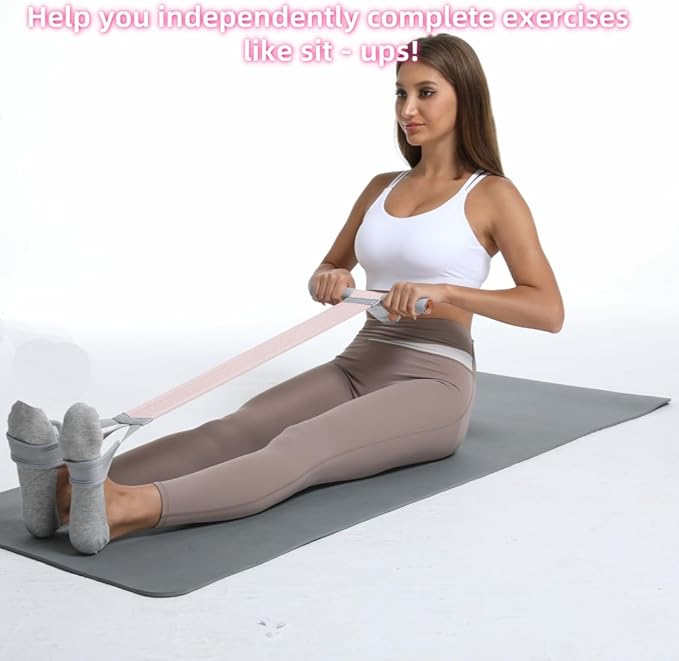 Multifunctional Tension Rope Set – Sit-Up Assistance, Knitted Fitness Equipment for Abdominal/Waist/Arm/Leg Stretching & Weight Loss Training，Gift a 90 Pound Knitted Resistance Strap-GravixFit