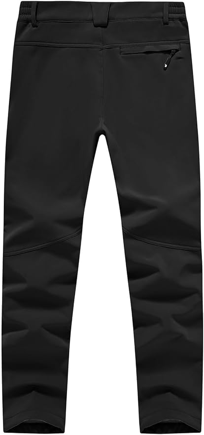 Rdruko Men's Snow Pants Waterproof Insulated Winter Hiking Pants Snowboard Fleece Lined Softshell Ski Pants