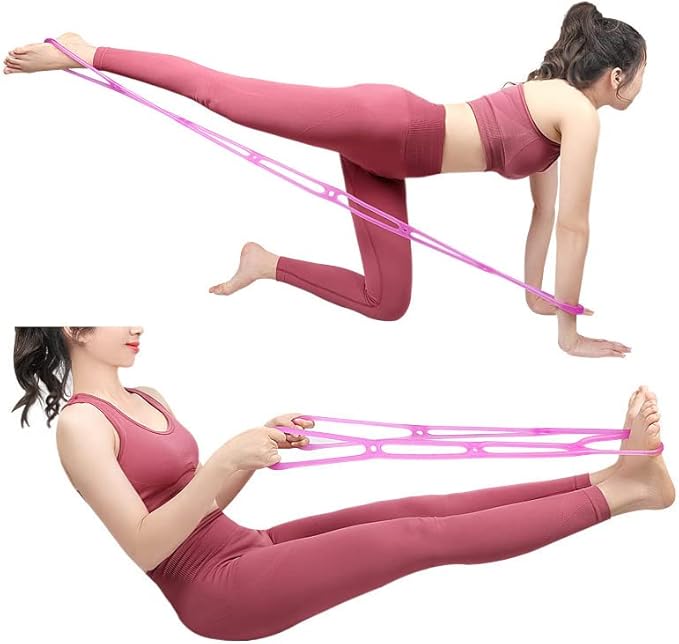 7 Ring Stretch Resistance Exercise Band, BetterJonny Workout Bands Yoga Stretching，Foot, Leg and Arm Exerciser for Home or Fitness Center Workout Walking Exercise-GravixFit