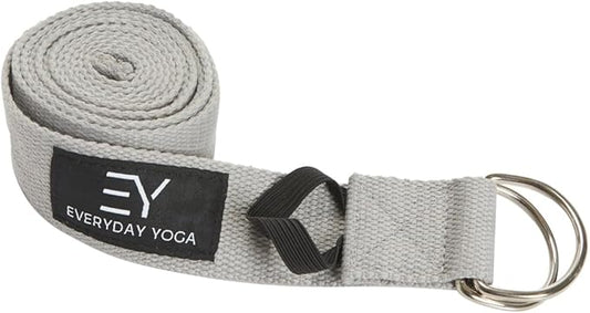 Everyday Yoga Super Strong Strap with Metal D-ring Buckle - Improve Flexibility, Stretching, and Physical Therapy Fitness.-GravixFit