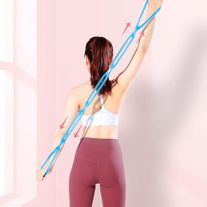 7 Ring Stretch Resistance Exercise Band, BetterJonny Workout Bands Yoga Stretching，Foot, Leg and Arm Exerciser for Home or Fitness Center Workout Walking Exercise-GravixFit