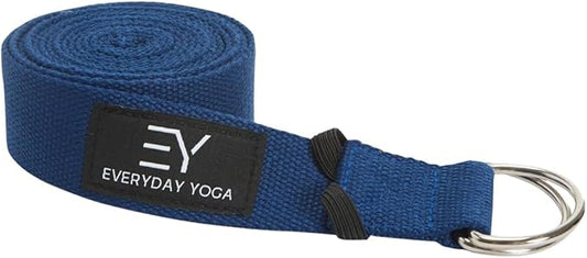 Everyday Yoga Super Strong Strap with Metal D-ring Buckle - Improve Flexibility, Stretching, and Physical Therapy Fitness.-GravixFit