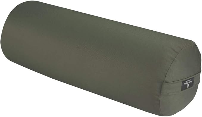 Hugger Mugger Round Yoga Bolster - Firm Round Shape, Higher Profile, Great Under Knees, Soft Support, Handmade in The USA-GravixFit