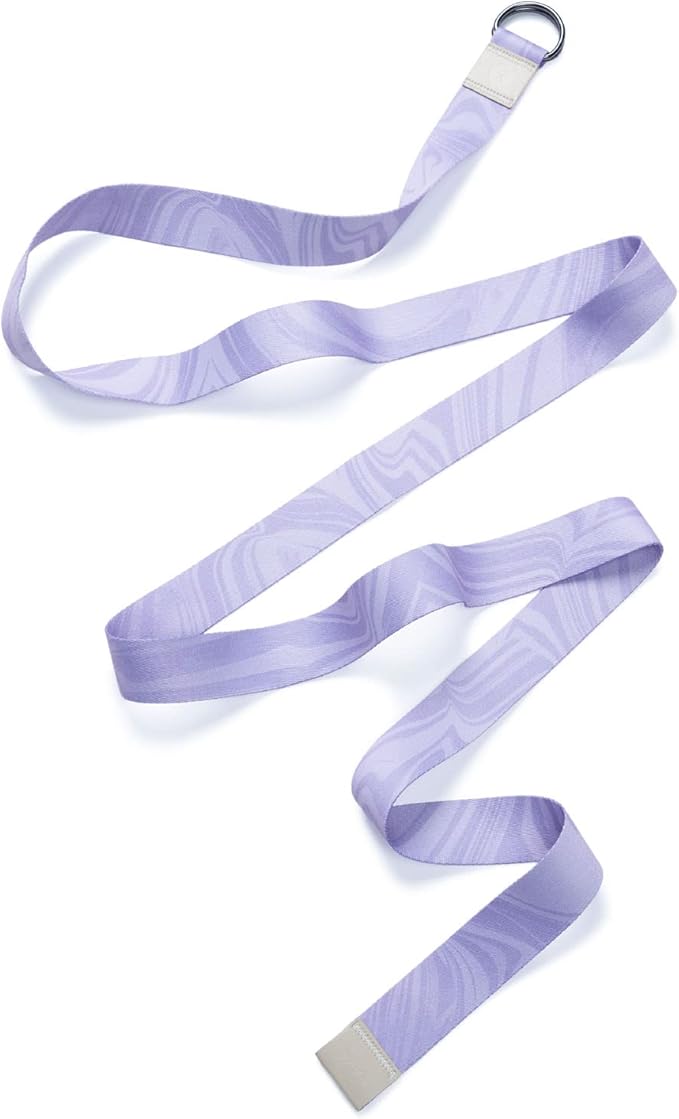 yogadesignlab YOGA DESIGN LAB | The Yoga Strap | Luxurious, Extra Long, Super Soft, Eco Printed | Studio Quality, Adjustable | Safely Stretch Further and Hold Longer | 8 ft Long-GravixFit