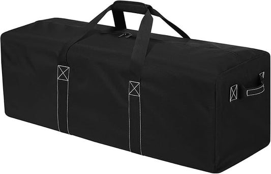 36 Inch Large Duffle Bag for Travel - 100L Extra Large Heavy Duty Duffel Bag with 2 Sides Handles, Sport Equipment Storage Bag for Camping-Black-GravixFit
