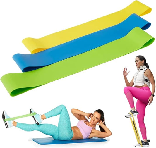 Beachbody Resistance Bands for Booty and Thigh Workouts, Unisex Strength Workout Exercise Loops for Women & Men, Light, Medium & Heavy Resistance Levels, 12 Inch, 3 Pack-GravixFit