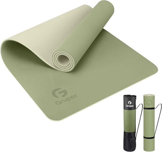 Yoga Mat Non Slip, Eco Friendly Fitness Exercise Mat with Carrying Strap,Pro Yoga Mats for Women,Workout Mats for Home, Pilates and Floor Exercises-GravixFit