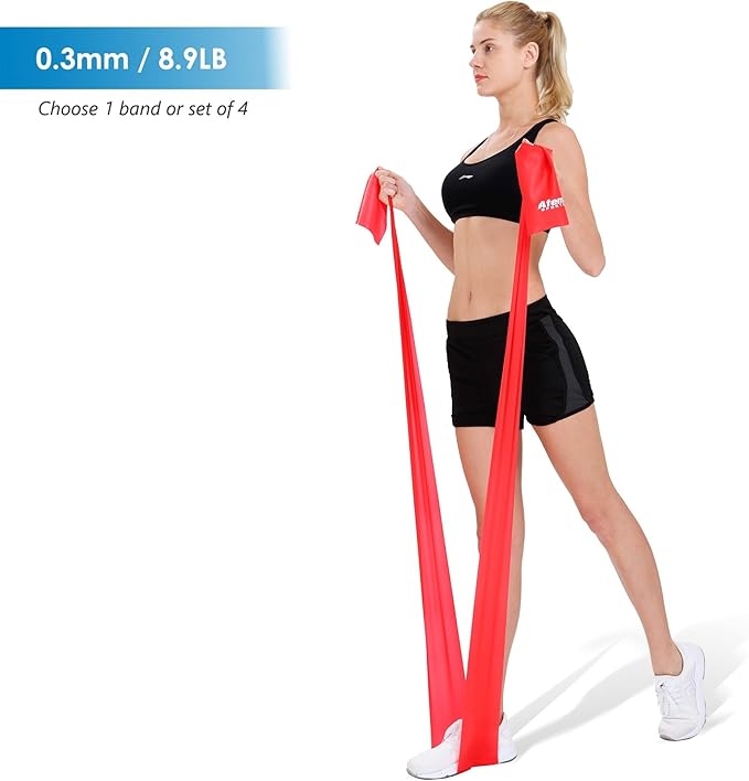 Exercise Bands for Physical Therapy | Resistance Band for Fitness, Yoga, Pilates | Long Resistance Bands for Working Out | Elastic Band for Exercise | Stretch Band-GravixFit