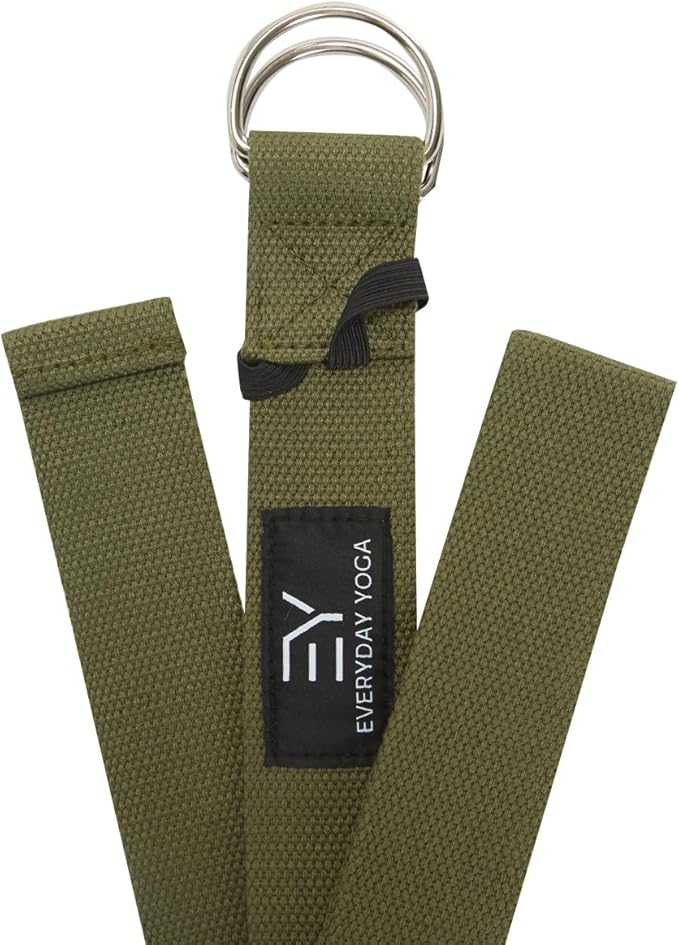 Everyday Yoga Super Strong Strap with Metal D-ring Buckle - Improve Flexibility, Stretching, and Physical Therapy Fitness.-GravixFit