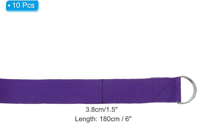 PATIKIL Yoga Strap for Stretching, Cotton Yoga Belt with Adjustable Metal D-Ring Buckle Stretch Band for Fitness Pilates-GravixFit