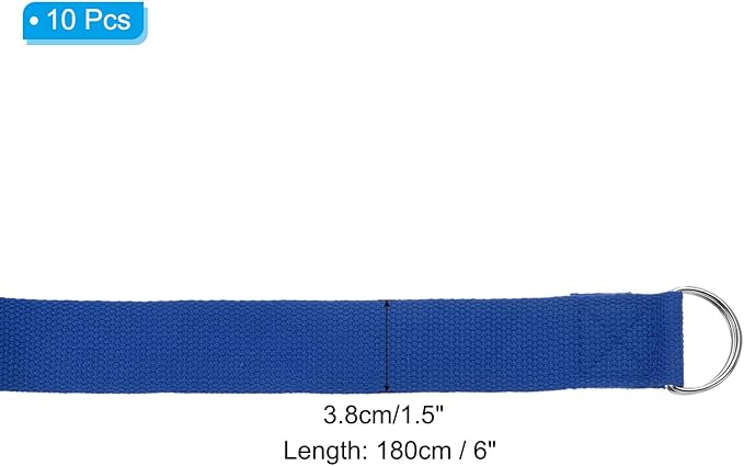 PATIKIL Yoga Strap for Stretching, Cotton Yoga Belt with Adjustable Metal D-Ring Buckle Stretch Band for Fitness Pilates-GravixFit