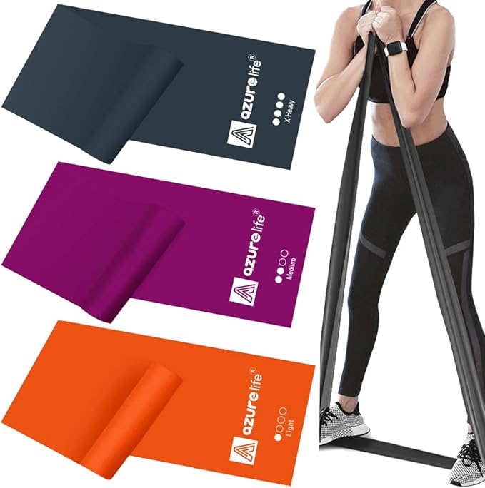 Resistance Bands,Professional Long Non-Latex Elastic Stretch Bands,Exercise Bands for Physical Therapy, Yoga, Pilates, Rehab, at-Home or The Gym Workouts, Strength Training-GravixFit