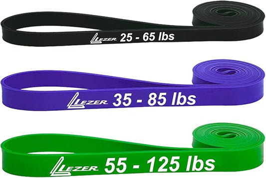 LEZER Resistance Bands - Pull Up Bands for Home Gym Fitness, Stretching, Physical Therapy & Training - Includes Instruction-GravixFit