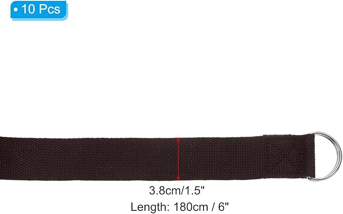 PATIKIL Yoga Strap for Stretching, Cotton Yoga Belt with Adjustable Metal D-Ring Buckle Stretch Band for Fitness Pilates-GravixFit
