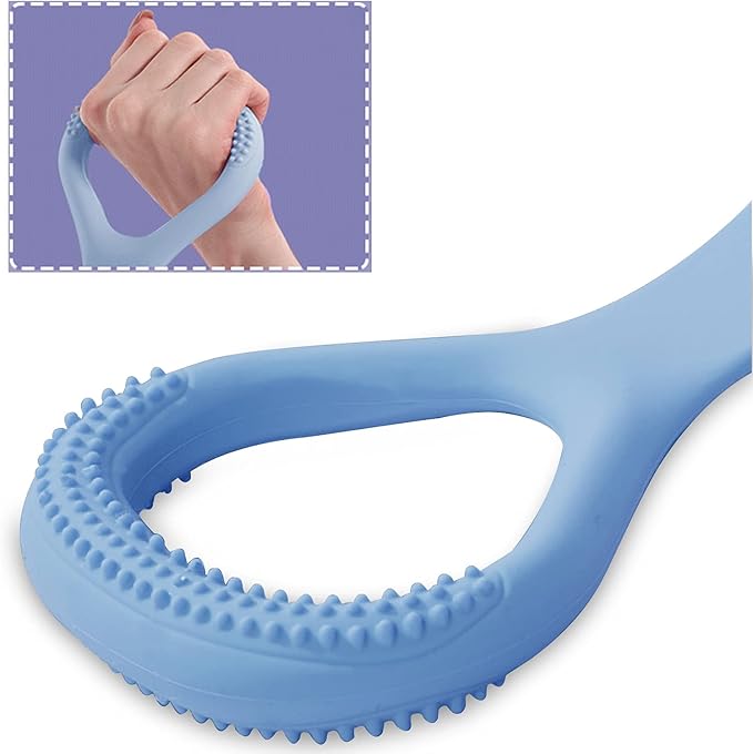 HUICHAI Figure 8 Fitness Resistance Band with Handles, Pure Barre Workout Chest Arm and Shoulder Stretch Bands Exercise Equipment, Blue-GravixFit