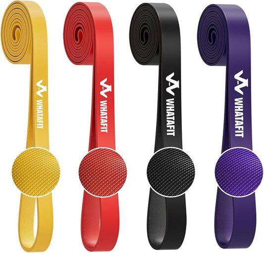 WHATAFIT Resistance Bands, Pull Up Assistance Bands, Exercise Bands, Workout Bands Set for Men and Women Home Fitness, Body Stretching, Strength Training, Physical Therapy-GravixFit