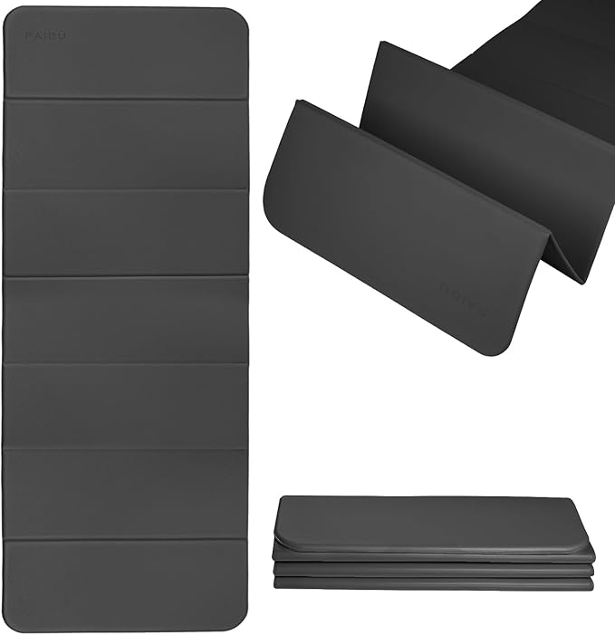 Foldable Yoga Mat - 10mm Extra Thick, 75"26" Non-Slip Exercise Fitness Mat | SGS Eco-Certified, Portable for Yoga/Pilates/Studio/Home Workout-GravixFit