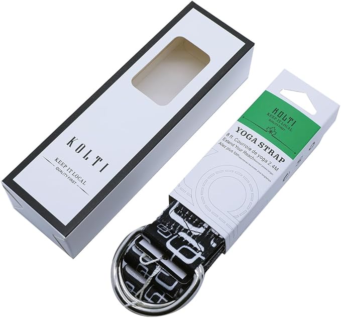 Yoga Exercise Adjustable Straps 8FT with Durable D-Ring for Pilates & Gym Workouts | Hold Poses, Stretch, Improve Flexibility & Maintain Balance-GravixFit