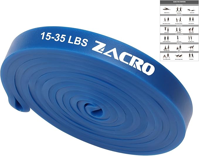 Zacro Resistance Bands, 6 Resistance Levels Pull Up Assistance Bands, Exercise Bands for Men&Women, Heavy Duty Resistance Band Set with Door Anchor, for Working Out, Muscle Training, Physical Therapy-GravixFit