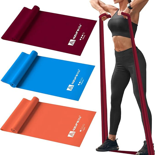 Resistance Bands,Professional Long Non-Latex Elastic Stretch Bands,Exercise Bands for Physical Therapy, Yoga, Pilates, Rehab, at-Home or The Gym Workouts, Strength Training-GravixFit